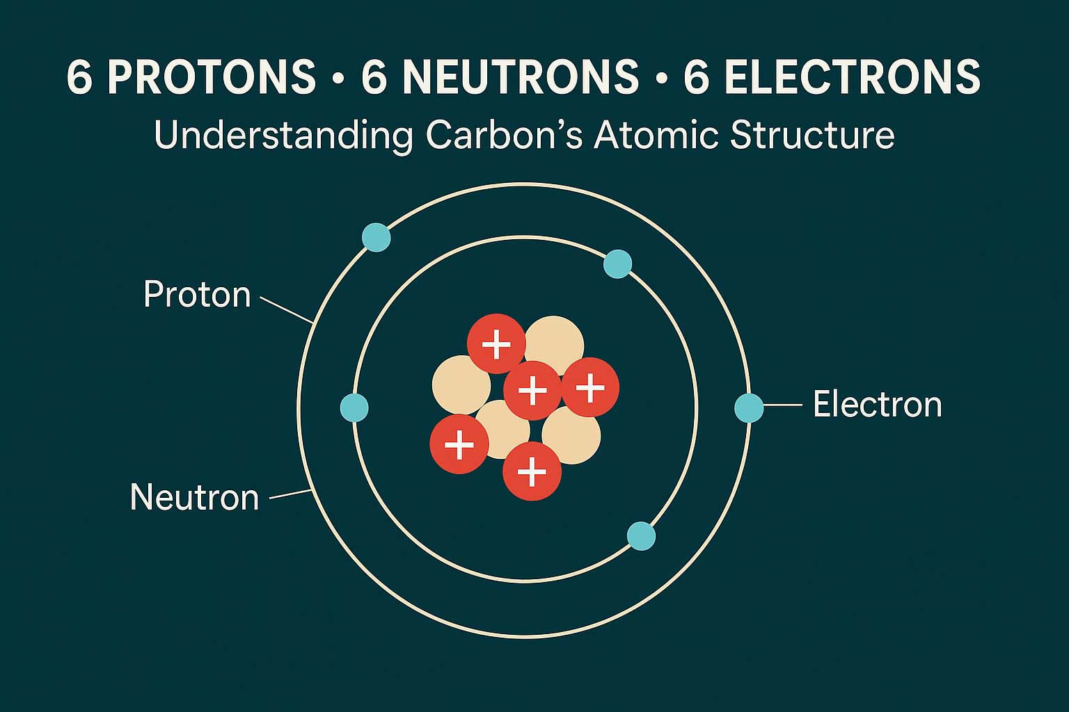 6 Protons 6 Neutrons 6 Electrons