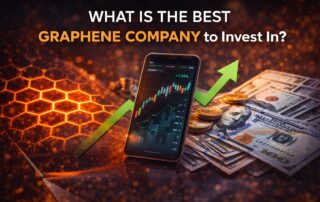 raphene investing concept with stock chart and rising arrow