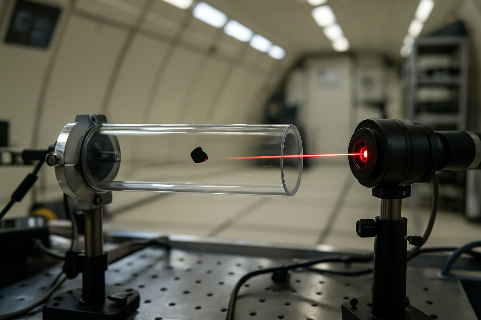 ESA flight test shows graphene aerogels can be driven by laser light in microgravity